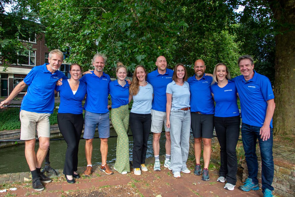 Actifytaal teamfoto 2024. Fysiotherapeuten met ambitie